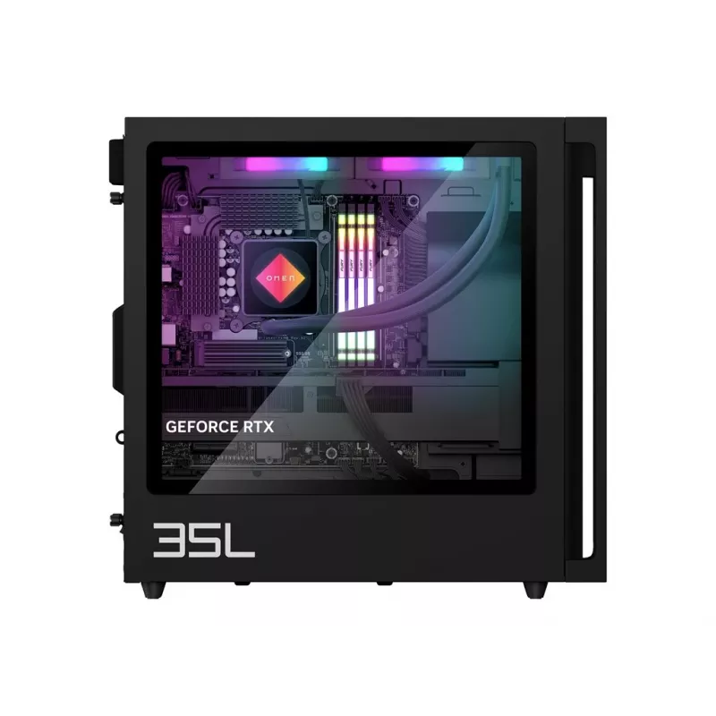 HP OMEN 35L Gaming Desktop GT16-0008ny AMD Ryzen 7 8700G 16GB 1TB RTX 4070 Super 12GB Preto & Painel de Vidro Preto W11H