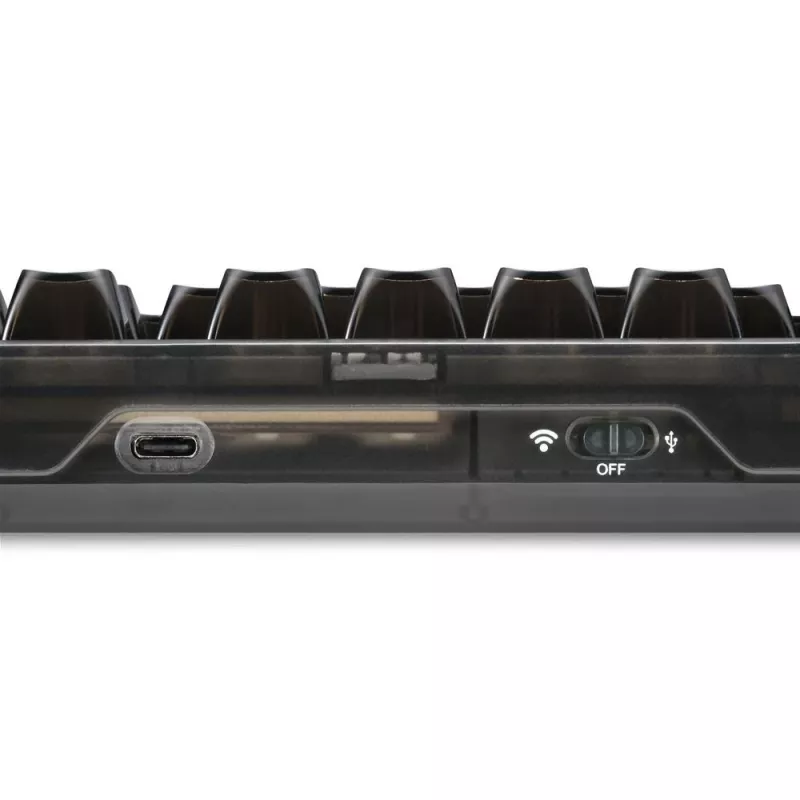 Teclado Gaming mecânico Sharkoon Crystal Shark preto DE com iluminação RGB