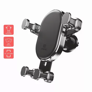 Suporte para automóvel Crong CRG-CH5-BLK — suporte universal ajustável para telefone