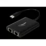 Adaptador de rede USB 3.0 ALLNET ALL-NC-2G-102-USB-A com 2x Gigabit Ethernet e 1x hub USB