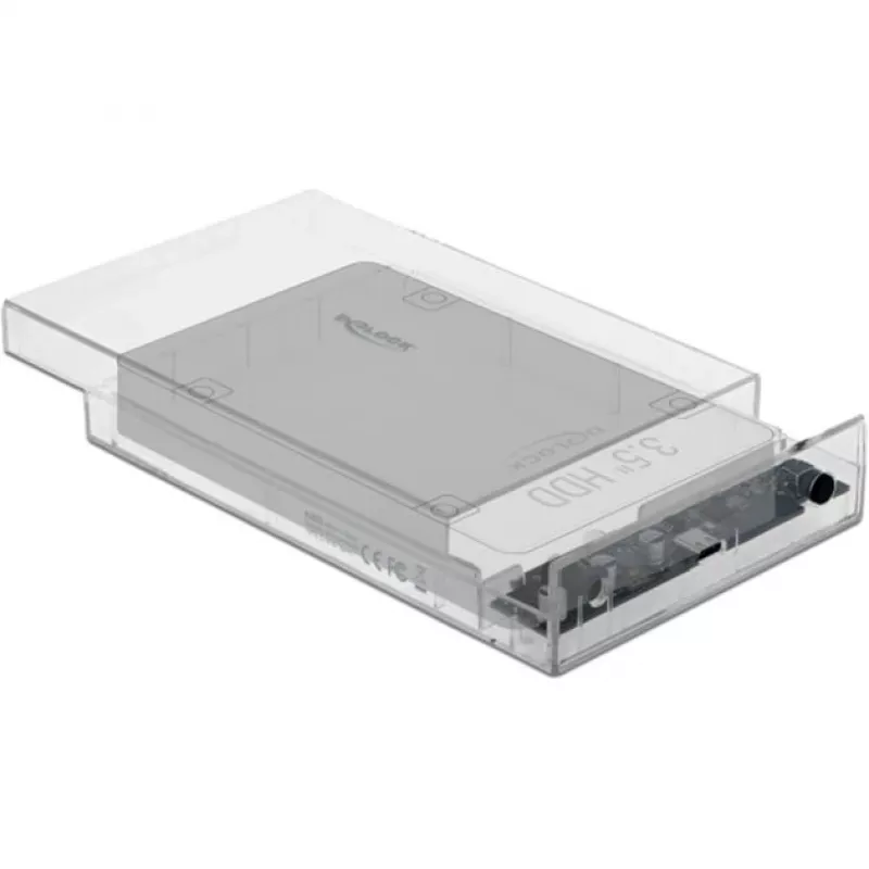 Caixa para HDD/SSD DeLOCK 42623 transparente 2,5/3,5 polegadas