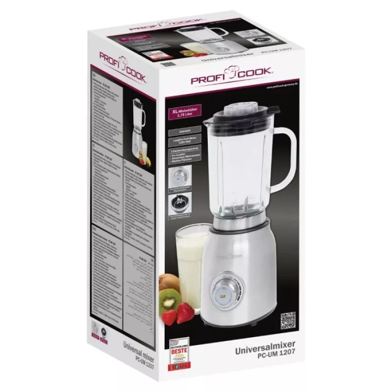 ProfiCook 501207 misturadora de bancada 1200 W aço inoxidável