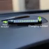 Cartão de estacionamento temporário Tellur TLL171251 – preto metálico, mostra dois números de telefone