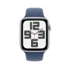 Apple Watch SE GPS 40mm caixa de alumínio prateada com bracelete desportiva Denim
