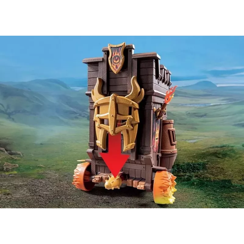 Conjunto de figuras Novelmore 71643 carro de combate com canhão de fogo