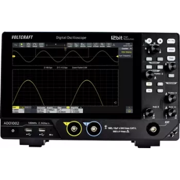 Osciloscópio digital Voltcraft ADO-1002 100 MHz 2,5 GSa/s 250 Mpts 12 bits DSO