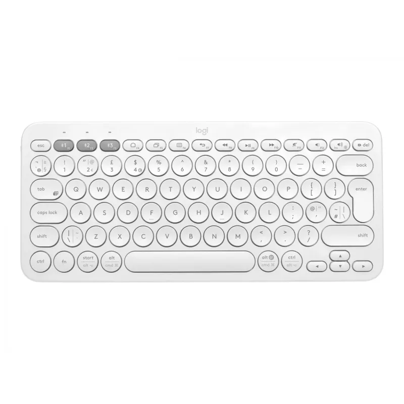 Logitech Multi-Device K380 - Teclado - Sem fios - Bluetooth 3.0 - Alemão - Branco sujo
