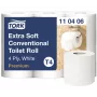 Papel higiénico Tork Premium Extra Soft Conventional T4 — rolos de 4 folhas 9,7 cm x 19,1 m, pacote de 6