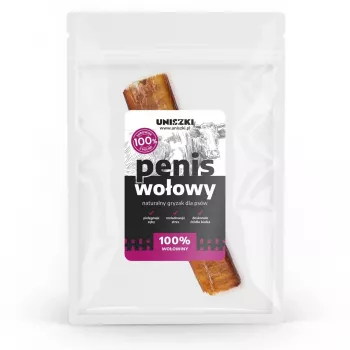 Osso mastigável UNISZKI Pénis de bovino 12 cm unidade, snack natural para cães