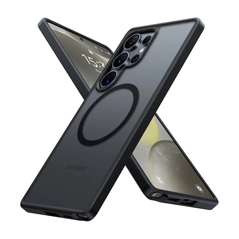 Torras Guardian Magnetic Case com suporte para Galaxy S25 Ultra, preto (X00FX2231)