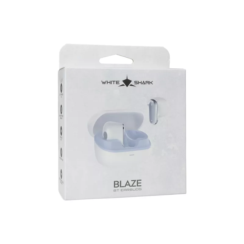 Auscultadores True Wireless White Shark GEB-TWS-201 Blaze branco