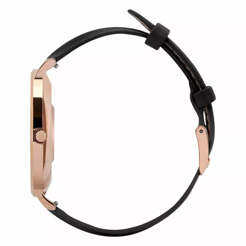 Smartwatch de couro Garett Verona dourado-preto
