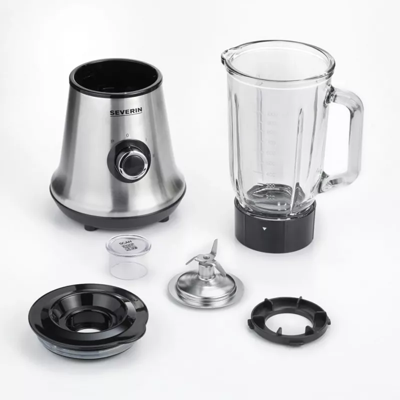 Batedeira Severin SM 3734 preta - aço inoxidável 1l 500W misturadora (SM 3734)