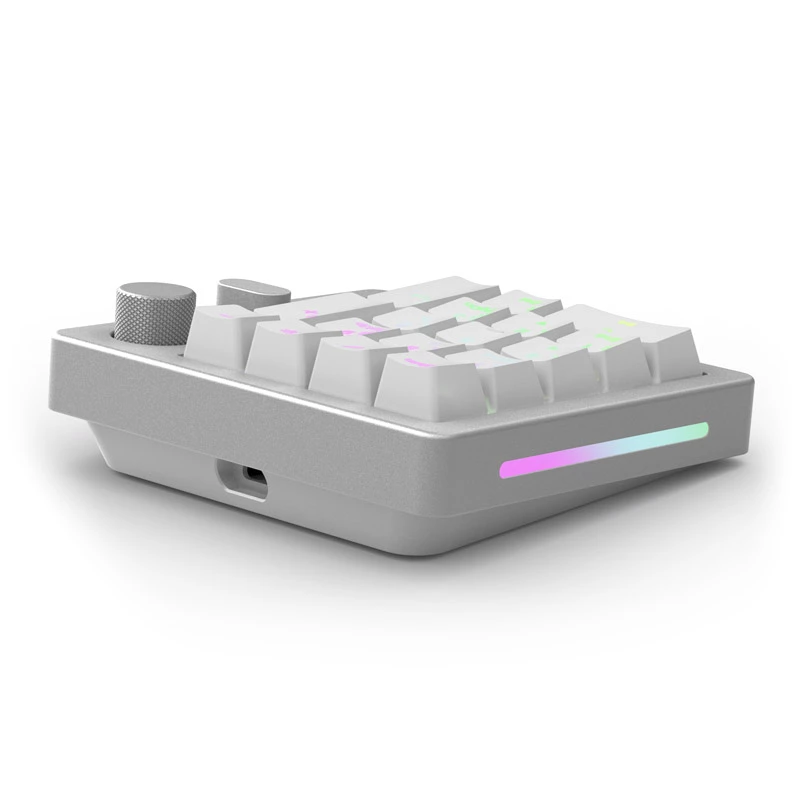 Glorious GMMK Wireless Numpad - Fox Switches, cinzento/branco (GLO-GMMK-NP-FOX-W)