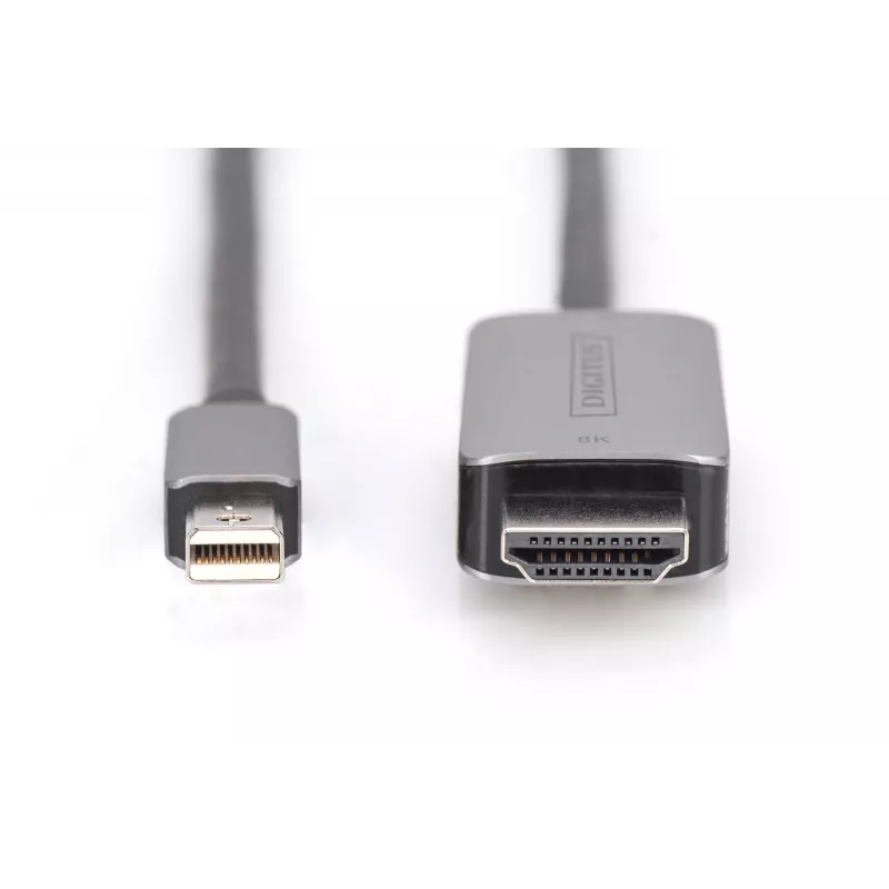 DIGITUS - Cabo adaptador - Mini DisplayPort (macho) para HDMI (macho) - 1,0 m - Suporte de 8K 60 Hz - Preto (DB-340109-010-S)