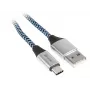 Cabo USB Tracer TRAKBK46266 USB 2.0 1 m USB-C USB-A preto azul prateado