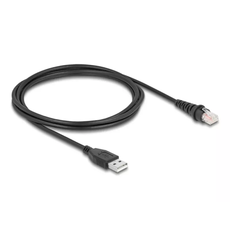Cabo para leitor de códigos de barras DeLOCK RJ50 para USB 2.0 Type-A 2 m