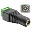 Adaptador de cabo DeLOCK 65485 DC 2,5 x 5,5 mm 2p preto verde