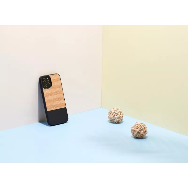 Capa para telemóvel man and wood para iPhone 12 Pro Max — Fischgrät Nero preto