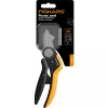 Tesoura de poda Fiskars Plus PowerLever bigorna preto laranja