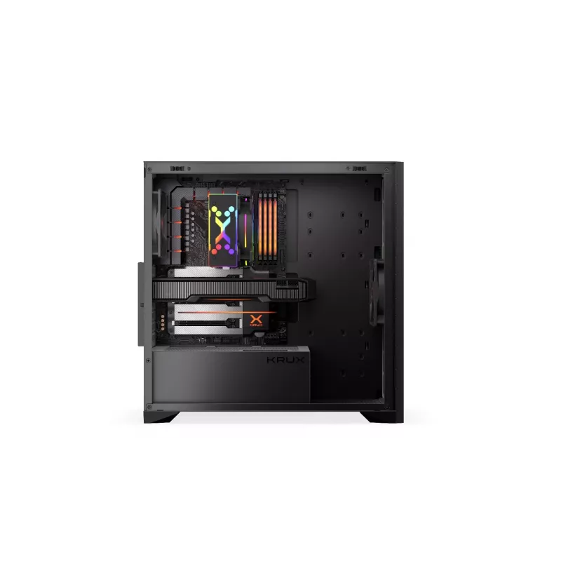 Caixa de computador KRUX Palum KRXD008 ATX preta — 2x baías de 3,5