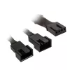 Cabo em Y para ventoinha PWM Kolink 1-para-2, 35 cm, preto, revestido, modelo PGW-AC-KOL-111
