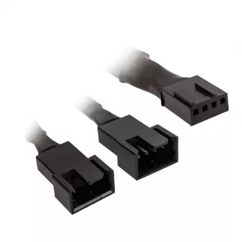 Cabo em Y para ventoinha PWM Kolink 1-para-2, 35 cm, preto, revestido, modelo PGW-AC-KOL-111