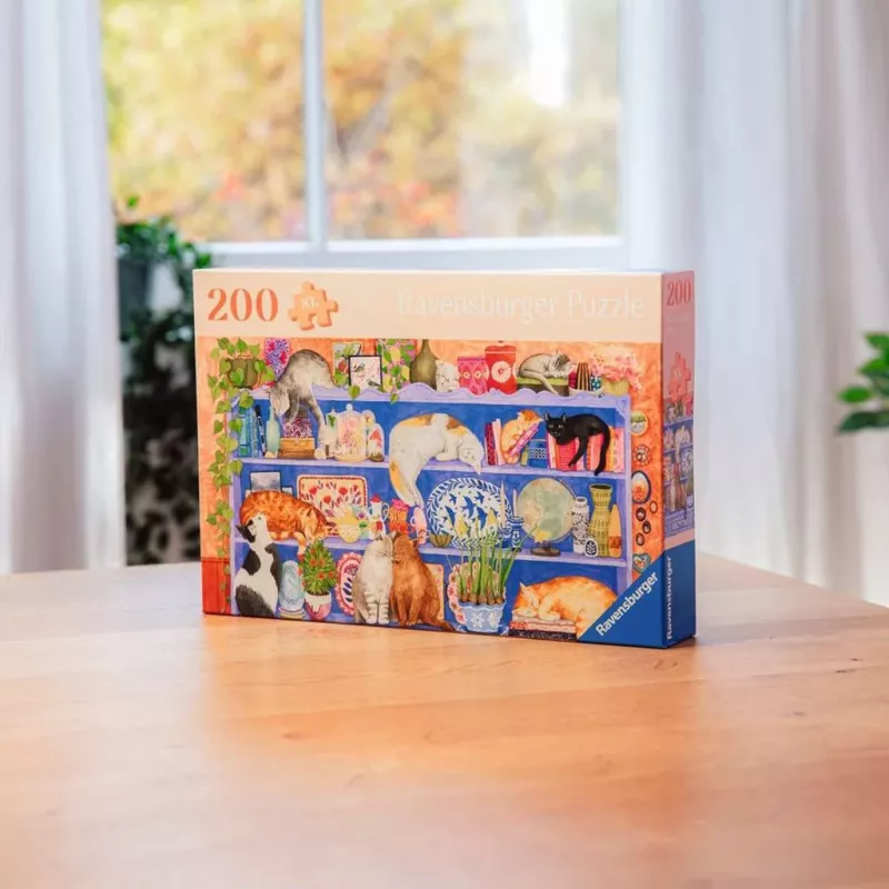 Puzzle Ravensburger Feel Well & Puzzle Cats on the Shelf – 200 peças