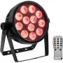 Projetor LED EUROLITE 4C-12 Silent fino 12W RGBW – projetor compacto de palco/ambiente