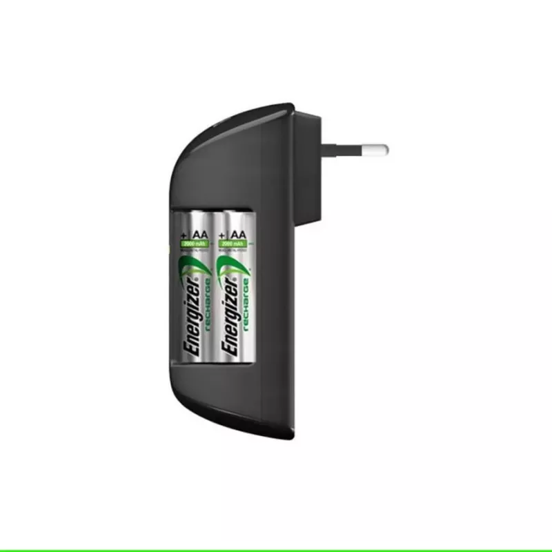 Carregador de pilhas Energizer Pro Charger AC 4 entradas para AA/AAA NiMH, 100–240 V, 2000 mAh incluídas