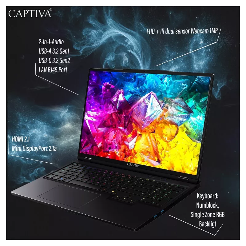 Portátil Captiva Ultimate Gaming R95-062GE 64GB/4TB SSD RTX5090 Win 11