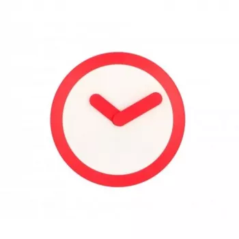 NeXtime Relógio 2615ro Focus, Ø25 cm, relógio de parede, branco/vermelho