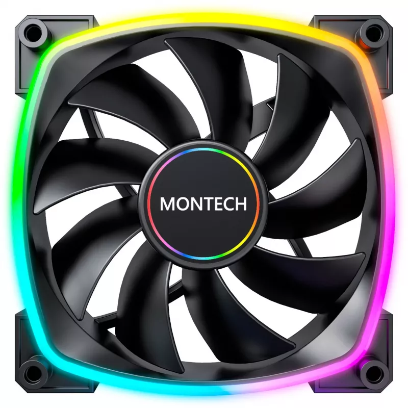 Ventoinha Montech AX140 PWM 14 cm preta 540-1760 RPM