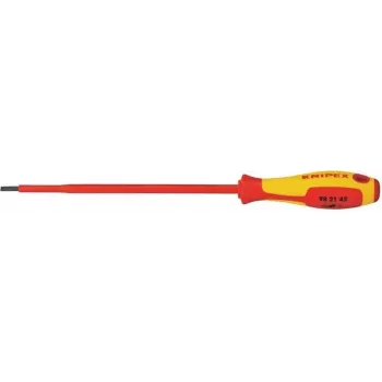 Chave de fendas de fenda VDE Knipex VDE Largura da lâmina: 4,5 mm Comprimento da lâmina: 180 mm DIN EN 60900 (98 21 45)