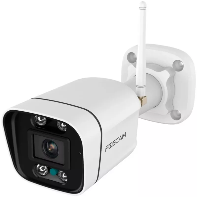 Câmara de vigilância Wi-Fi Foscam V8P Branco 8MP (3840x2160), Wi-Fi dual-band, projetor integrado e sirene de alarme (V8P-W)