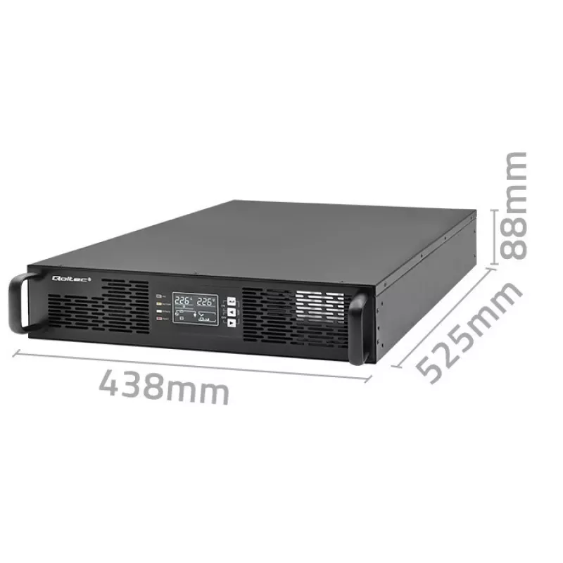 UPS Qoltec 52285 (fonte de alimentação ininterrupta) dupla conversão (online) 1 kVA 1000 W 2 saídas AC