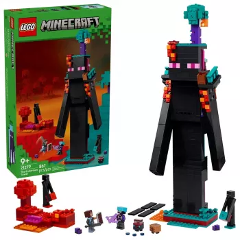 Brinquedo de construção LEGO Minecraft Conjunto 21279 A Torre do Enderman, 867 peças, 2 minifiguras, 450 mm de altura