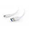 Cabo de dados USB Gembird USB A para USB C 1 m, USB 3.2 Gen 1, branco