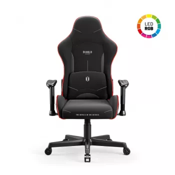 Cadeira de gaming Diablo X-Starter preta LED — cadeira de gaming Diablo X-Starter com iluminação LED integrada