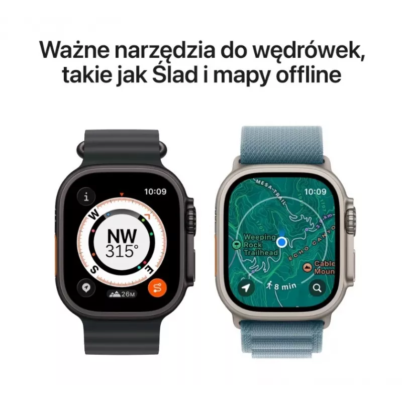 Smartwatch Apple Watch Ultra 3 GPS + Cellular 49mm caixa de titânio preta com bracelete Milanese Loop de titânio preta Medium
