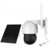 Foscam B4 câmara de segurança IP Wi-Fi para exterior, dome, 4 MP (2560 x 1440), com painel solar, a bateria, rotação e inclinação, zoom digital 6x, branca