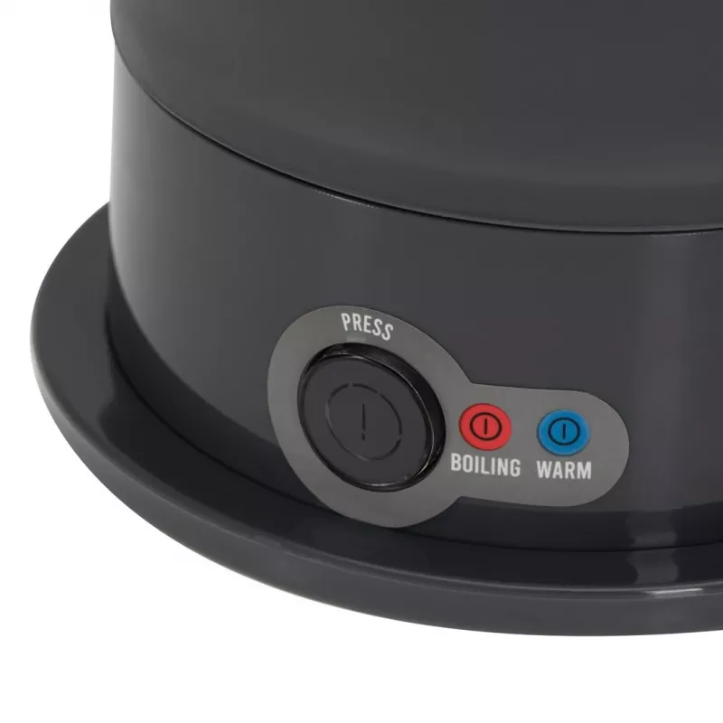 Chaleira elétrica Adler AD 1377G, capacidade 0,6 L, 600 W, cinzento, plástico/silicone/aço inoxidável