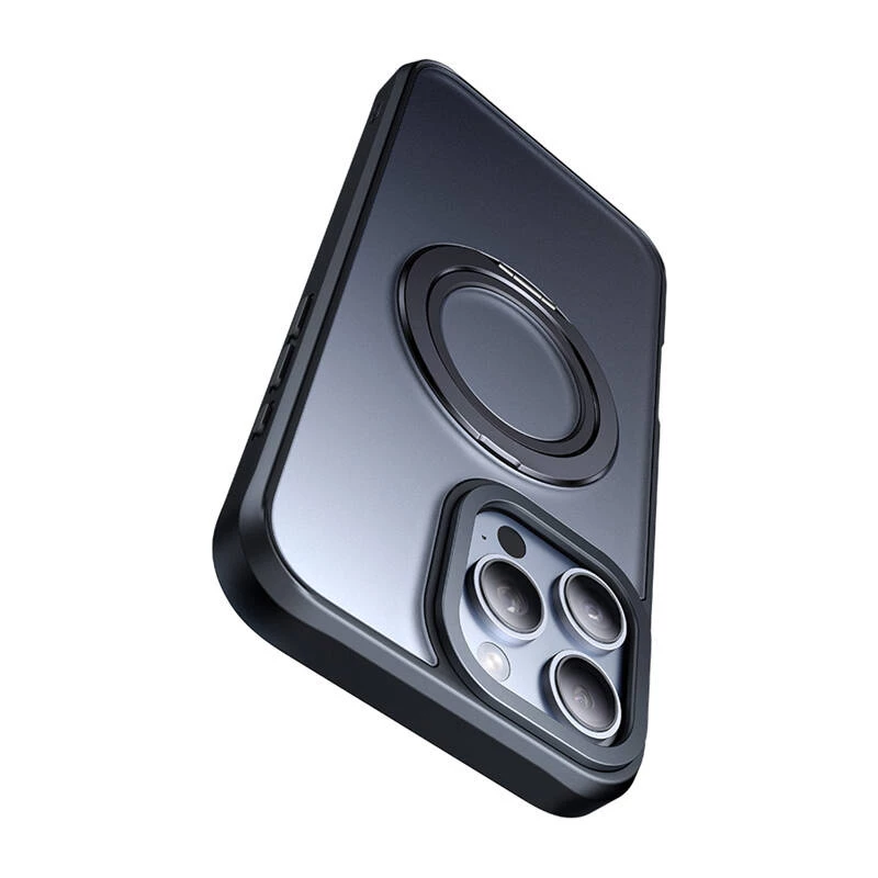 Capa protetora com MagSafe Mcdodo PC-4933 para iPhone 16 Pro Max com suporte integrado, preto