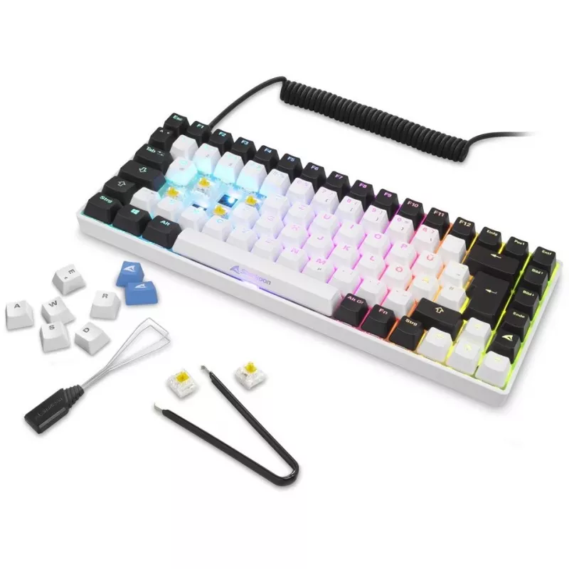 Teclado Sharkoon SKILLER SGK50 S3 Gaming USB AZERTY francês branco
