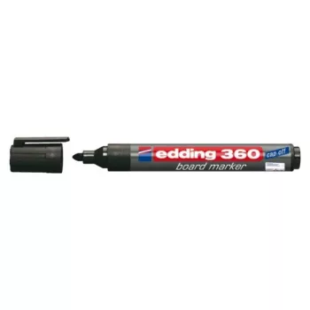 Marcador Edding e-360 preto 1 unid. cores de escrita preto