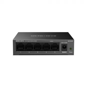 Mercusys MS105GS - Switch de secretária, 5 portas Gigabit, preto