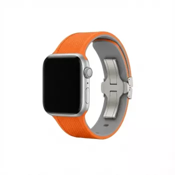 Pulseira GUAN Premium Plus para Apple Watch 38/40/41/42 mm – Laranja/cinzento