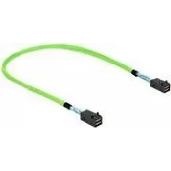 Cabo SAS DeLOCK 86624 0,5 m 64 Gbit/s verde