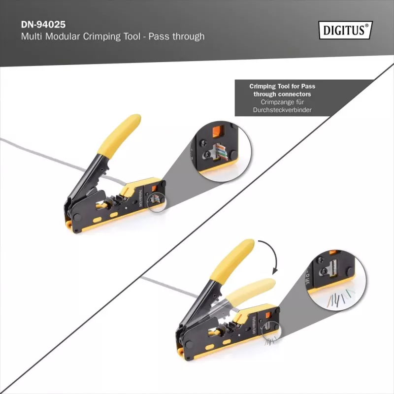 Alicate de cravar modular múltiplo T DN-94025