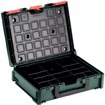 Organizador de ferramentas Metabo metaBOX 100S Organizer – caixa de armazenamento modular para peças pequenas e acessórios
